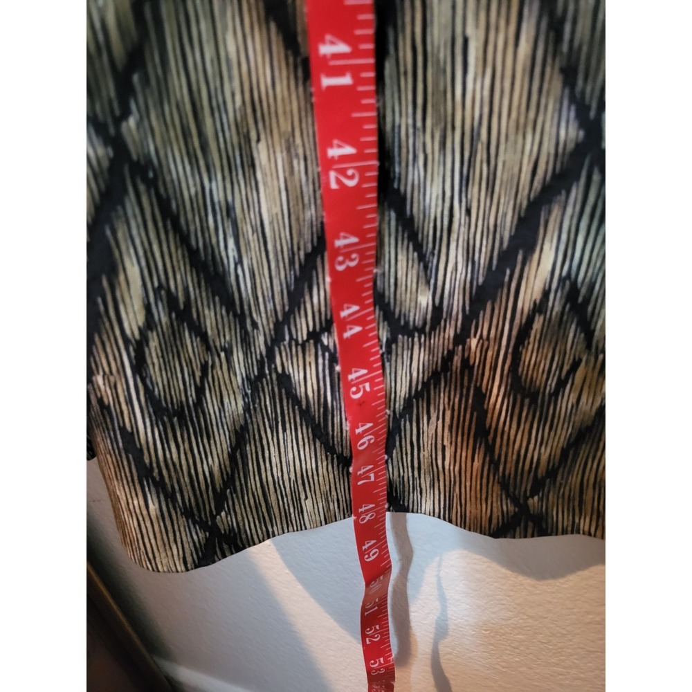 Due Per Due Womens Sz 10P 100% Silk Ikat Midi Sheath Dress Capsule Quiet Luxury - Picture 4 of 8